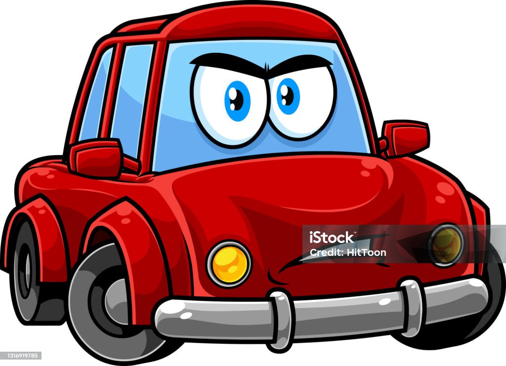 Angry Car Cartoon Character Stock Illustration - Download Image Now - Car,  Anger, Cartoon - iStock