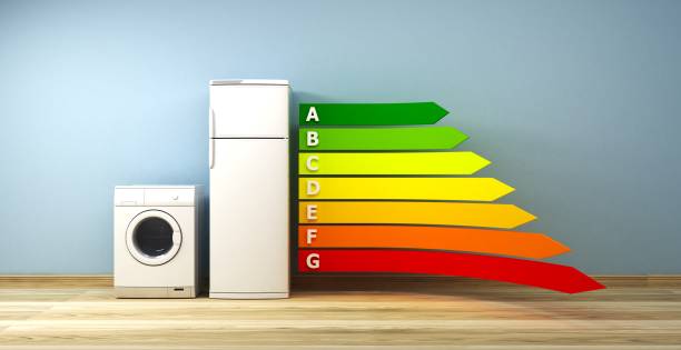 istock Home appliances and energy efficiency ranking. 3d illustration 1316920388