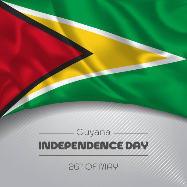 istock Guyana happy independence day greeting card, banner vector illustration 1316923074