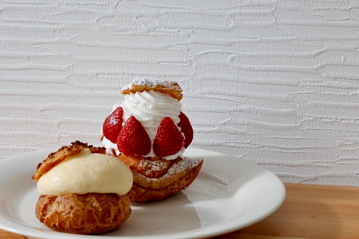 Cream Puffs on a plate