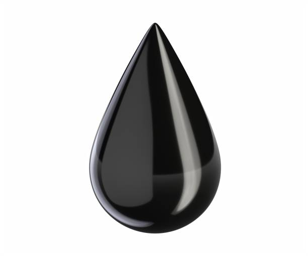 istock 3D rendered illustration of black Oil Drop isolated on white 1316925703