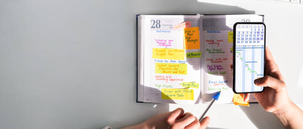 istock Calendar Schedule List In Diary And 1316930790