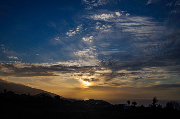 istock the sun goes and dusk between clouds towards the sea 1316931737