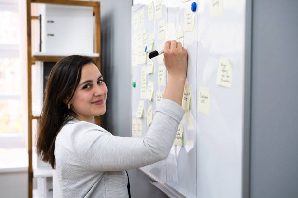 istock Writing Kanban Business Board On Wall 1316931809