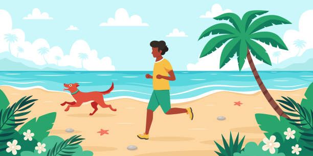 60 Walking Dog On Beach Illustrations & Clip Art - iStock | Woman walking  dog on beach, Man walking dog on beach, Couple walking dog on beach