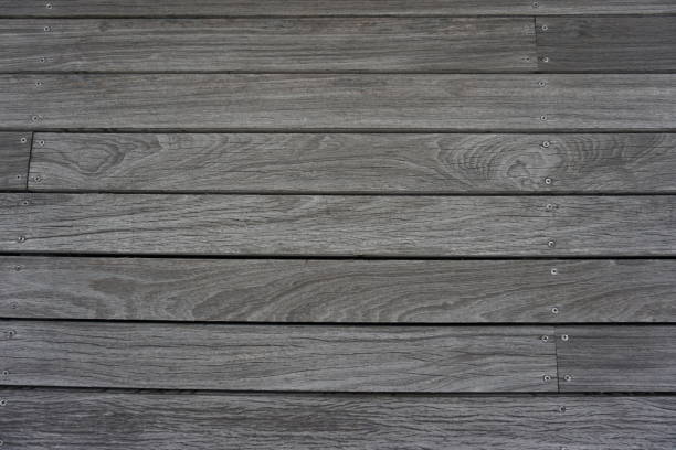 istock Gray wood floor. Narrow boards 1316935432