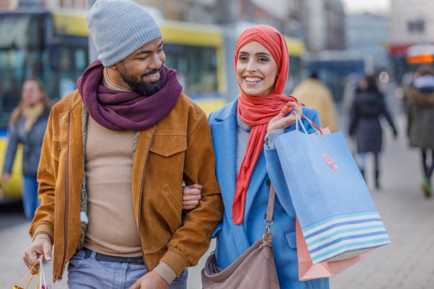 istock A Multi-Ethnic Couple is Enjoying in Relaxing Day for Shopping. 1316935448