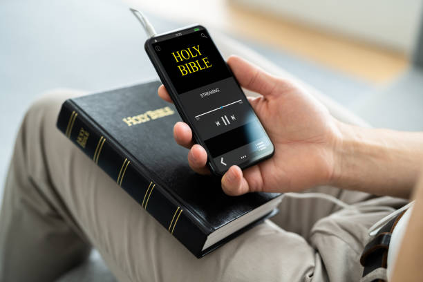 istock Preacher Listening Bible On Phone 1316937569