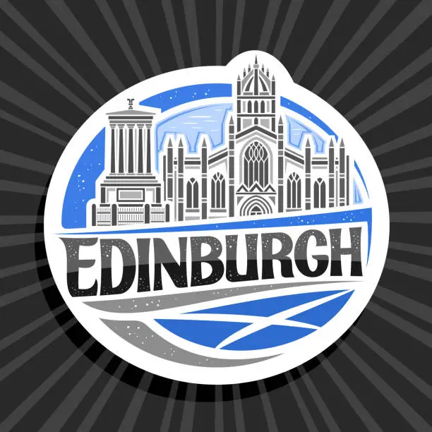 Vector illustration of Vector label for Edinburgh