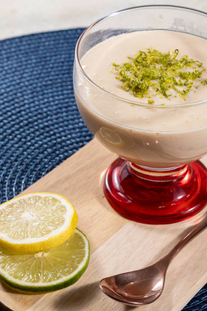istock Lemon mousse in crystal bowl with lemon zest 1316937967