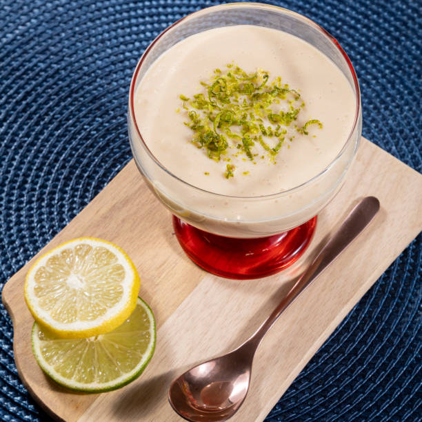 istock Lemon mousse in crystal bowl with lemon zest 1316938751
