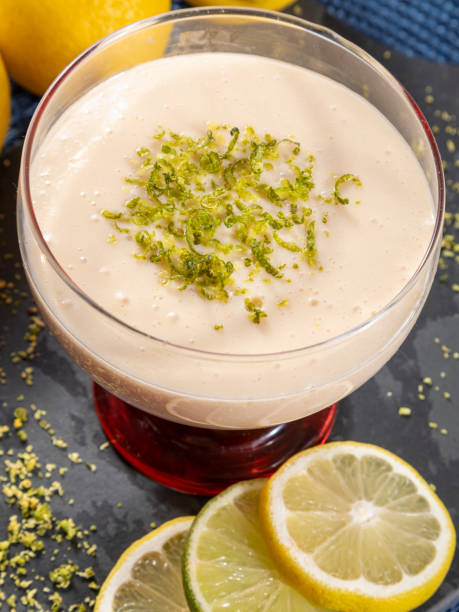 istock Lemon mousse in crystal bowl with lemon zest 1316939064