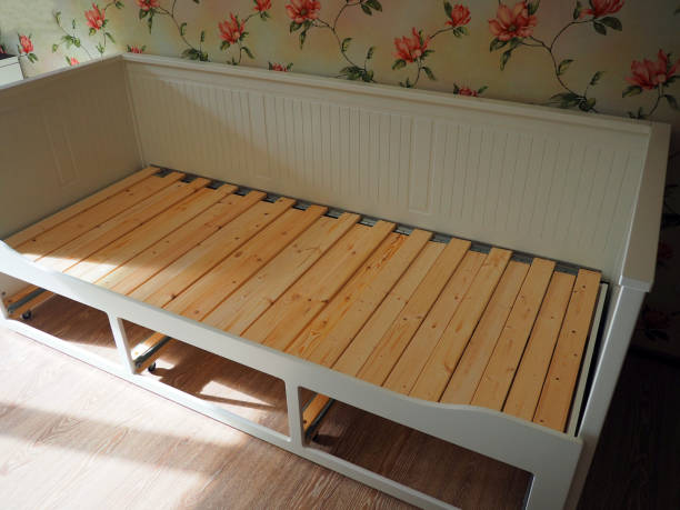 istock Bed for sleeping, details and close-up. 1316939259