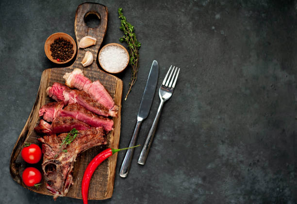istock grilled beef steak on a stone background with copy space for your text 1316940316