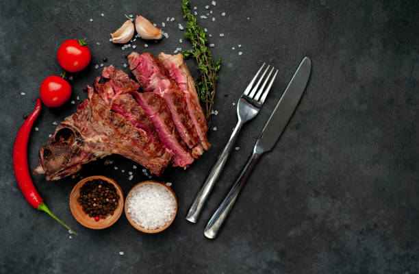istock grilled beef steak on a stone background with copy space for your text 1316940837