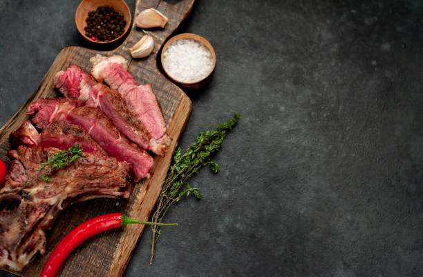 istock grilled beef steak on a stone background with copy space for your text 1316940866