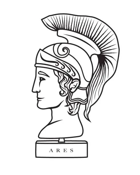 Vector illustration of Ares