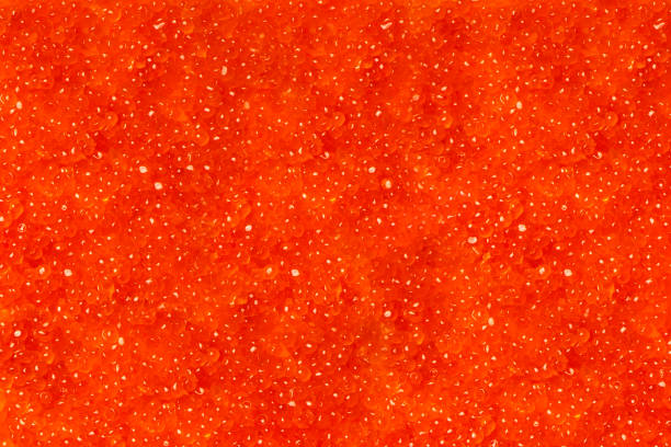 istock Red caviar texture background. Salmon caviar. 1316946881
