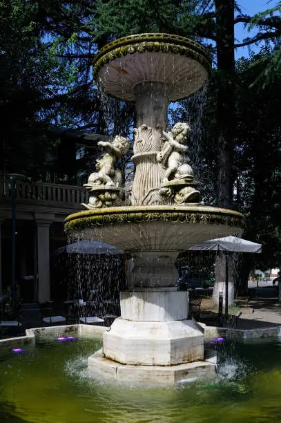 Photo of Fountain multi-tiered in a park in Batumi Georgia