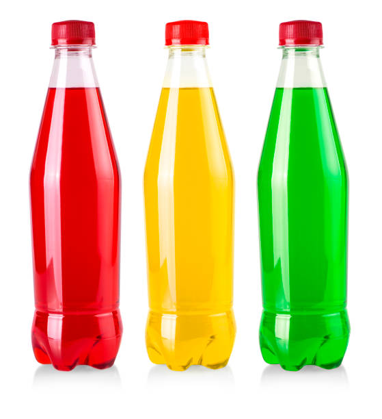 istock Set of Plastic bottle with red lemonade isolated on white background 1316950024