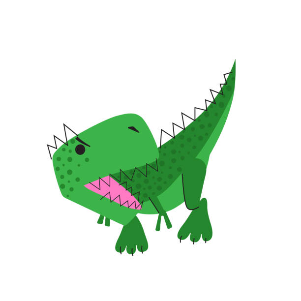 Ilustración de Dinosaurio Rugido Dino Aislado Sobre Fondo Blanco y más  Vectores Libres de Derechos de Tiranosaurio - Tiranosaurio, Monada,  Dinosaurio - iStock