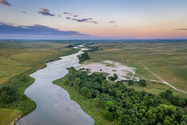 istock dawn over Dismal River in  Nebraska Sandhills 1316954606