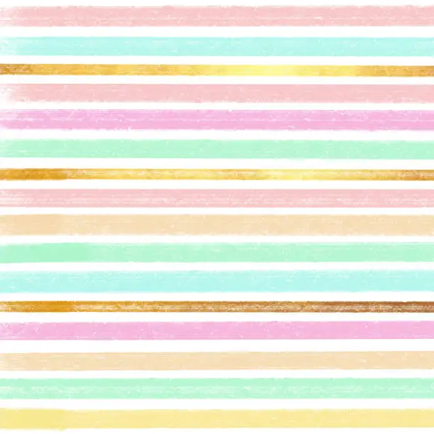 Vector illustration of Multicolored Watercolor Stripes Pattern Background. Coastal Summer Concept. Design Element for Greeting Cards and Labels, Marketing, Business Card Abstract Background.