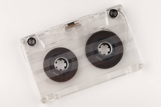 istock Old audio cassette on a white background close-up 1316960997