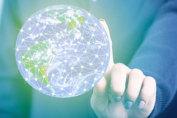 istock business and internet technology, Concept of networking or remote work. Global business network, Element of the image provided by NASA 1316961164