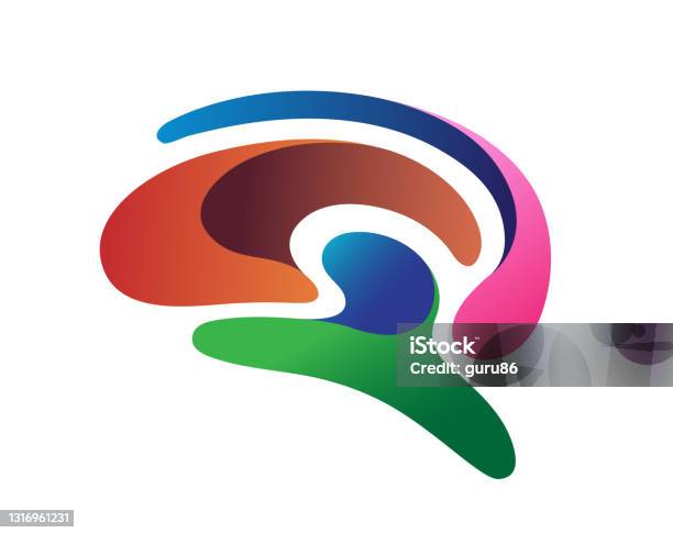 Free Brain Shape Creative Colorful Brain Shape Stock Illustration - Download Image Now ...