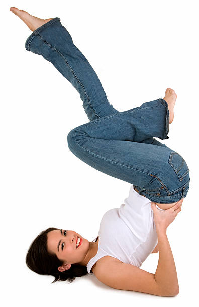 istock Young Beautiful Girl Exercising 131696217