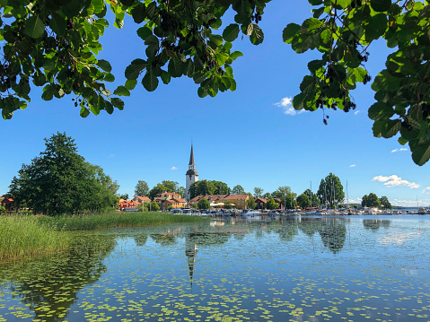 Church in Berlingen by day, Thurgau, Switzerland