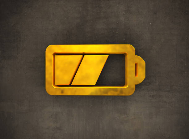 Golden Battery Symbol on the wall