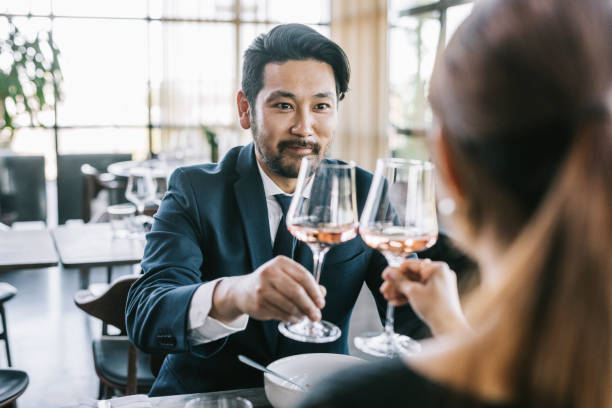 istock Japanese couple celebrating anniversary at a restaurant 1316976372