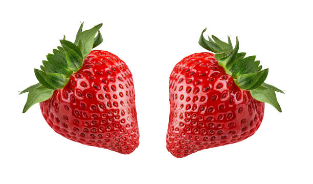 istock Strawberries isolated on white background with clipping path 1316979718
