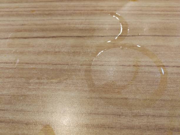 istock Water stains on wood background 1316979995