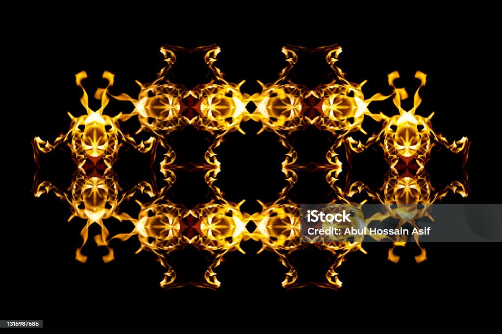 Bugs Fire Pattern Bugs Pattern Frame Design With Fire Flame And Spark On Black Background ...