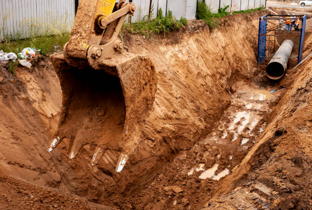 istock Use of shoring in trench excavation 1316998739