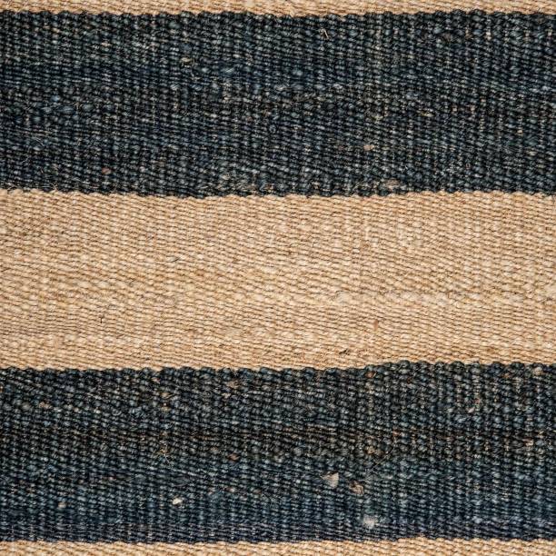 large striped jute rug texture, can be used as background - burlap canvas home decorating color image imagens e fotografias de stock