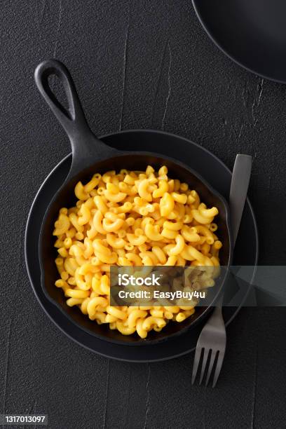 Macaroni And Cheese Stock Photo - Download Image Now - Macaroni and Cheese, Directly Above, Macaroni
