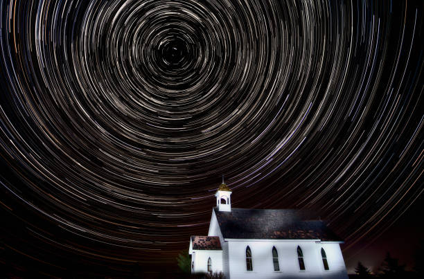 istock Night Photography Star Trails 1317015015