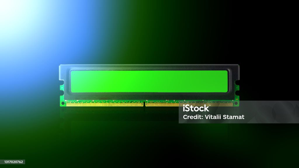 Computer Ram Dark Background Computer Ram Modules On A Dark Green Background Side Flashing Stock ...
