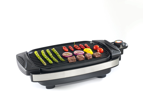 food on electric grill appliance