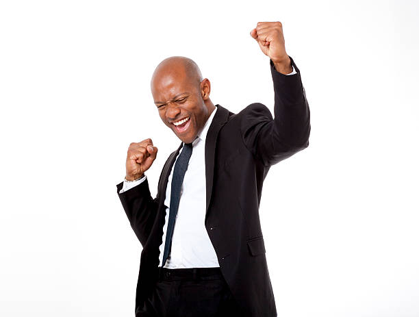 istock Happy and excited African man 131702594