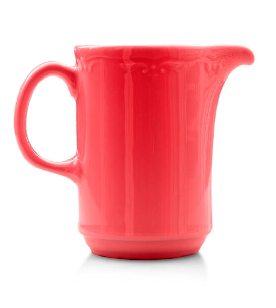 red cup isolated on white background. Close up