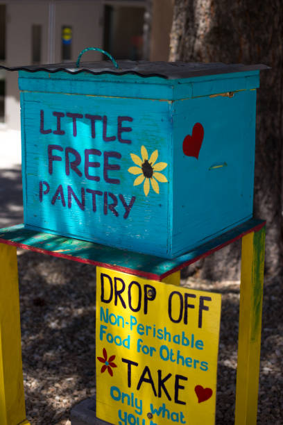 Taos, NM: A little free pantry box in downtown Taos.