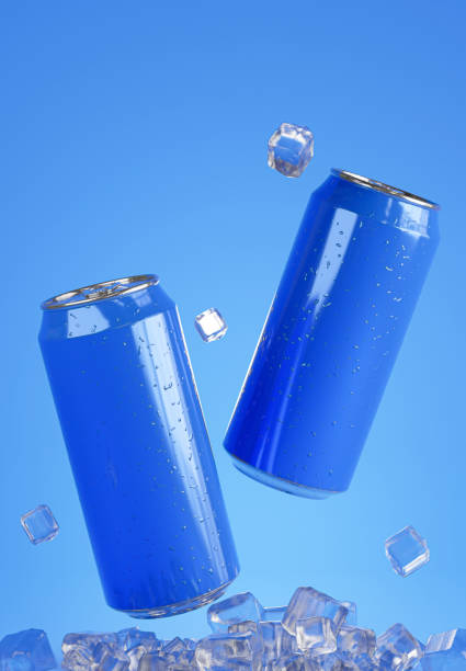 istock 3d render of drink can with ice cube for product display 1317039737
