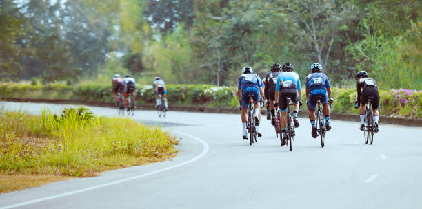 istock Group of professional cyclists during the cycling race 1317053211