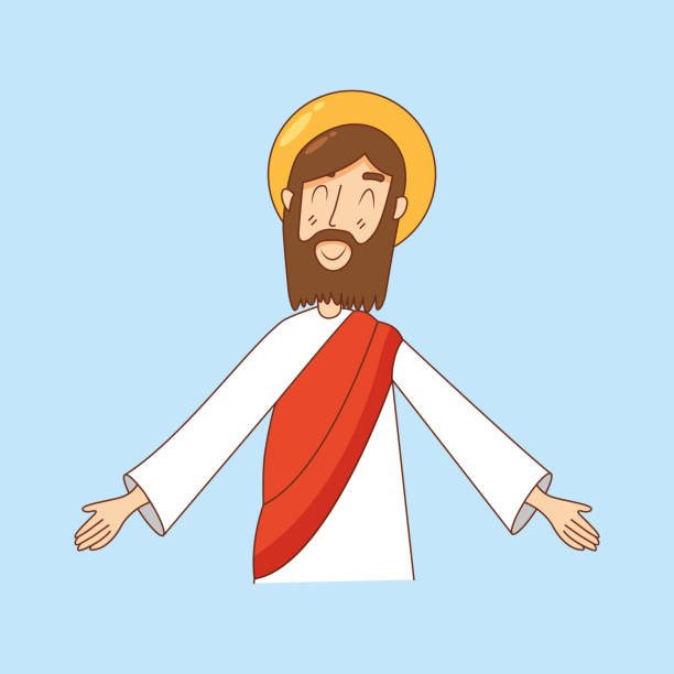 Jesus Cartoon Stock Illustration - Download Image Now - Child, Bible,  Praying - iStock
