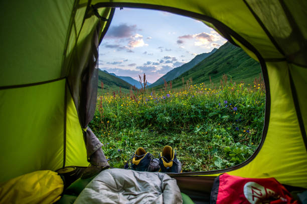 istock Camping in the mountains 1317058127